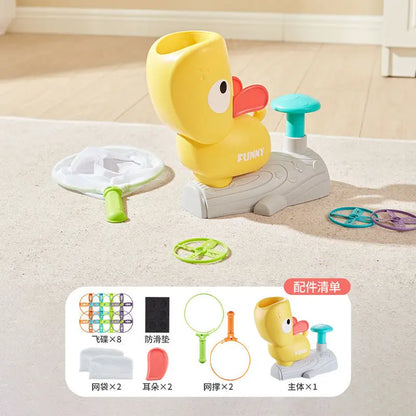 WhirlShot Air Disc Launcher – Outdoor Flying Game Toy for Kids with Adjustable Angles & Battery-Free Fun